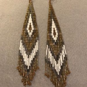 COPY - COPY - Long beaded earrings.
